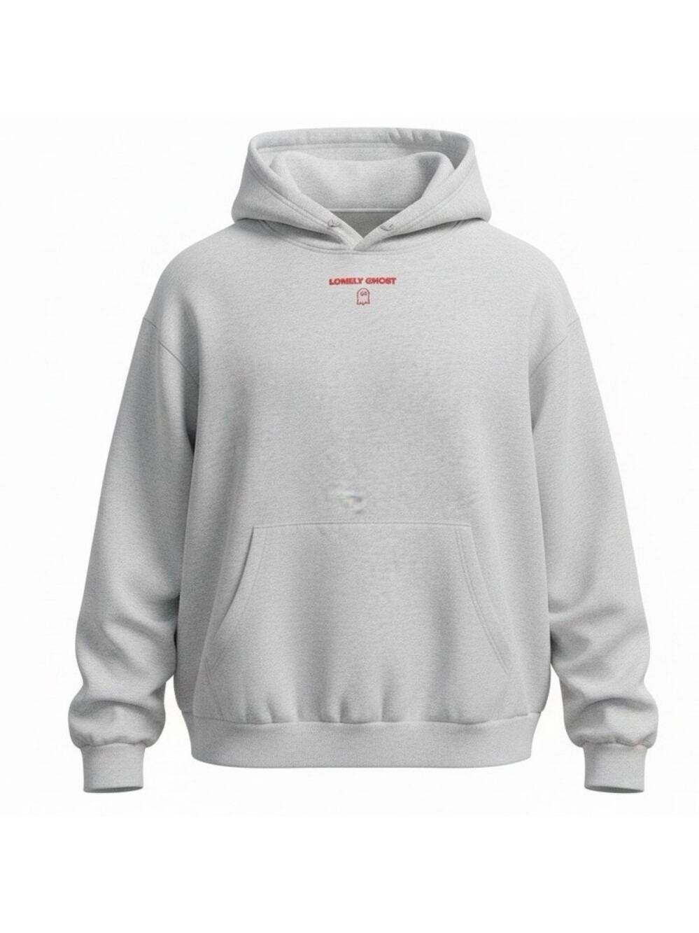 Lonely Ghost Text Me When You Land Hoodie XL Gray Graphic Sweatshirt